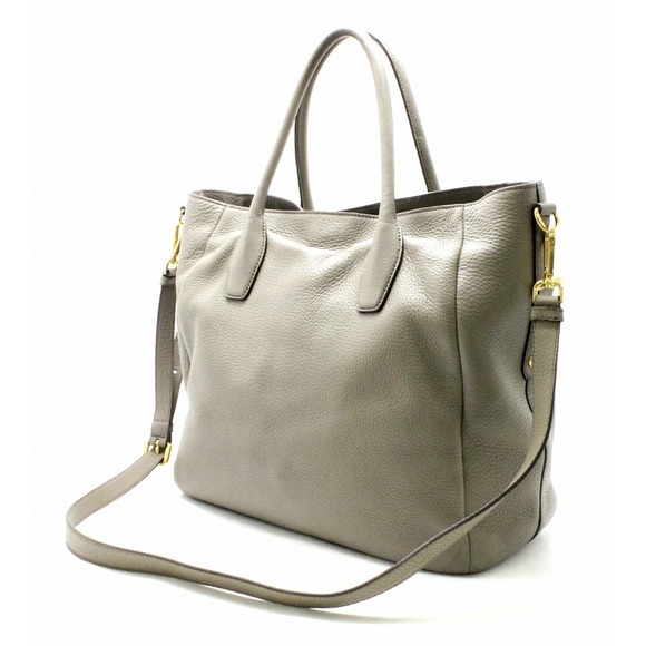 Prada Shoulder Leather Gray 2way Bag - Picture 1 of 9